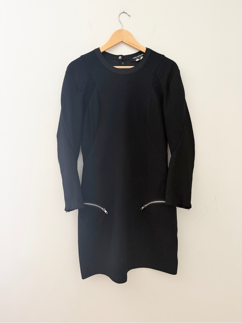 COMME DES GARÇONS junya watanabe black long sleeve short shift dress L